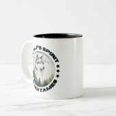 2 Couleurs Tasse Loup (Devant gauche)