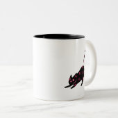 2 Couleurs Tasse Lucky Panther | Énergie de Chat Audacieuse (Devant droit)
