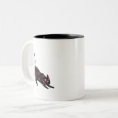 2 Couleurs Tasse Lucky Panther | Énergie de Chat Audacieuse (Devant gauche)
