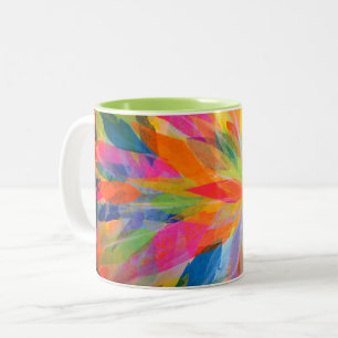 2 Couleurs Tasse lumineuse d'aquarelle par Leslie Clair Bures