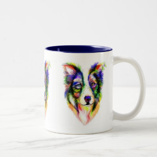 2 Couleurs Tasse lumineuse de border collie