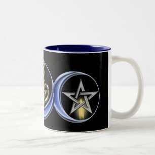 2 Couleurs Tasse lunaire en spirale triple de lune