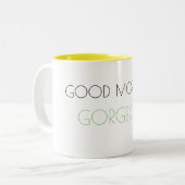 2 Couleurs Tasse magnifique bonjour (Devant gauche)