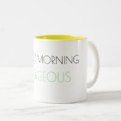 2 Couleurs Tasse magnifique bonjour (Devant droit)