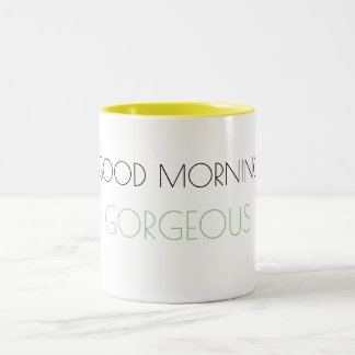 2 Couleurs Tasse magnifique bonjour