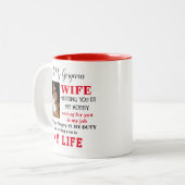 2 Couleurs Tasse magnifique d'épouse (Devant gauche)