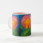 2 Couleurs Tasse Maison Heureuse (Devant gauche)