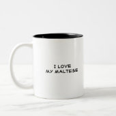 2 Couleurs Tasse maltaise - facile à personnaliser ! (Gauche)