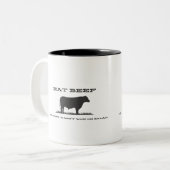 2 Couleurs Tasse Manger Du Boeuf (Devant gauche)