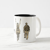 2 Couleurs Tasse Marche à pied (Devant droit)
