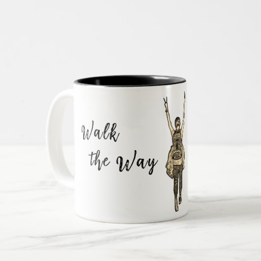 2 Couleurs Tasse Marche à pied (Devant gauche)