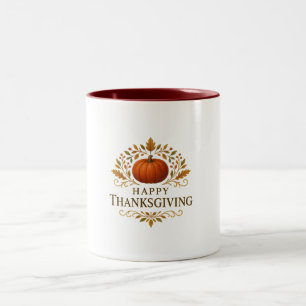 2 Couleurs Tasse Marron - Bonne Action de Grâce
