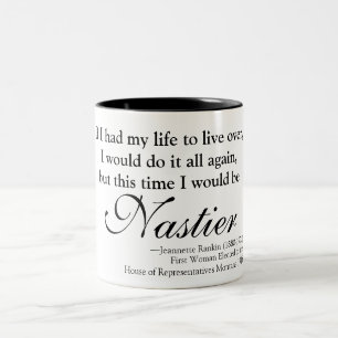 2 Couleurs Tasse méchante de femme de Jennette Rankin