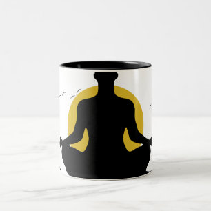 2 Couleurs Tasse méditante de soleil de yoga masculin