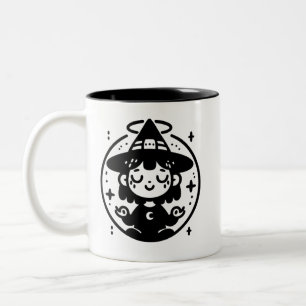 2 Couleurs Tasse Méditation Cercle de Sorcière Halloween Re