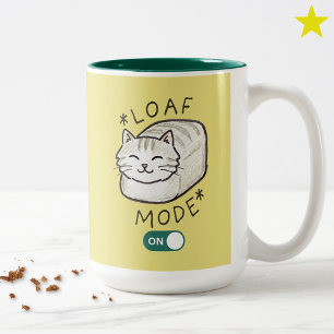2 Couleurs Tasse Mème Chat Mignon Mode Pain Activé