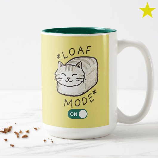 2 Couleurs Tasse Mème Chat Mignon Mode Pain Activé