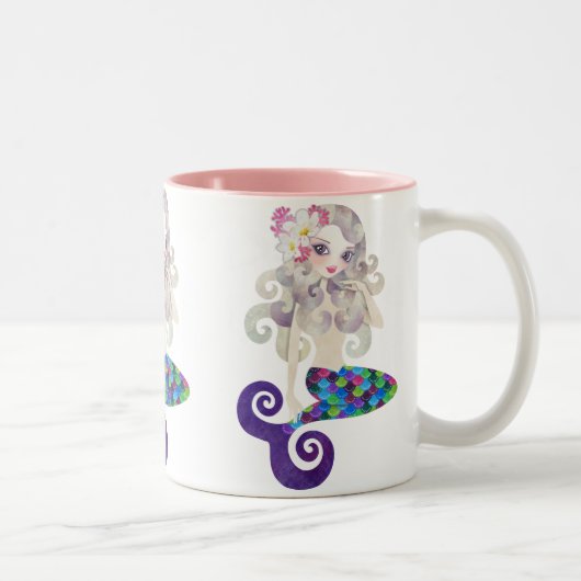 2 Couleurs Tasse Mermaid Amethyste (Droit)