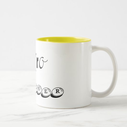 2 Couleurs Tasse micro de professeur (Droit)
