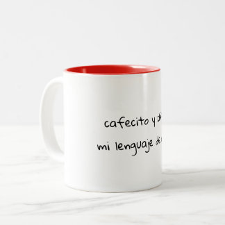 2 Couleurs Tasse Mignonne avec Vers Espagnol