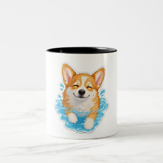2 Couleurs Tasse Mignonne Corgi,