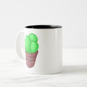 2 Couleurs Tasse mignonne de cactus (Devant gauche)