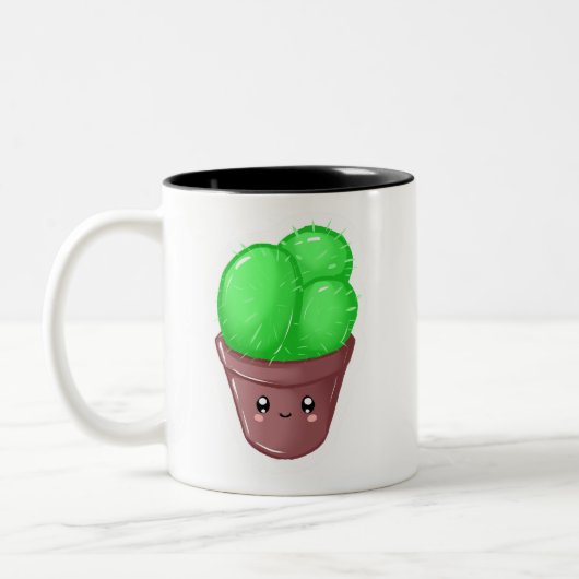 2 Couleurs Tasse mignonne de cactus (Gauche)