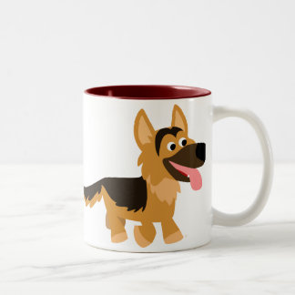 2 Couleurs Tasse mignonne de chien de berger allemand de