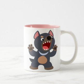 2 Couleurs Tasse mignonne de diable tasmanien de bande