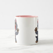 2 Couleurs Tasse mignonne de diable tasmanien de bande (Centre)