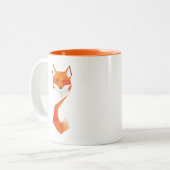 2 Couleurs Tasse mignonne de Fox (Devant gauche)