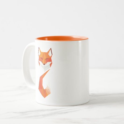 2 Couleurs Tasse mignonne de Fox (Devant gauche)