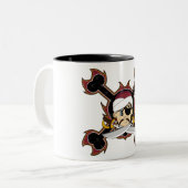 2 Couleurs Tasse mignonne de pirate de turban (Devant gauche)