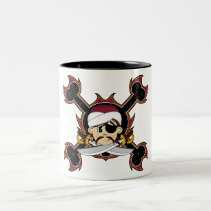2 Couleurs Tasse mignonne de pirate de turban