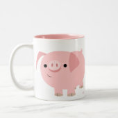 2 Couleurs Tasse mignonne de porc de bande dessinée (Gauche)
