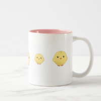 Tasse mignonne de poussin de jaune de kawaii