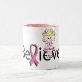 2 Couleurs Tasse mignonne de ruban rose (Centre)