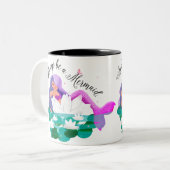 2 Couleurs Tasse mignonne de sirène de nénuphar (Devant gauche)