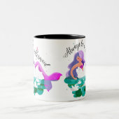 2 Couleurs Tasse mignonne de sirène de nénuphar (Centre)