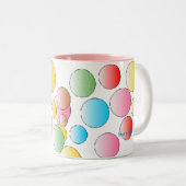 2 Couleurs Tasse mignonne de taches - customisez (Devant droit)
