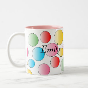 2 Couleurs Tasse mignonne de taches - customisez