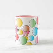 2 Couleurs Tasse mignonne de taches - customisez (Centre)