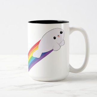 2 Couleurs Tasse mignonne de ton du bébé phoque de Rocket