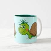 2 Couleurs Tasse mignonne de tortue (Devant droit)