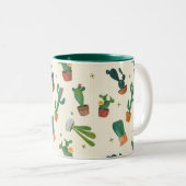 2 Couleurs Tasse mignonne d'impression de cactus (Devant droit)