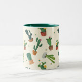 2 Couleurs Tasse mignonne d'impression de cactus (Centre)