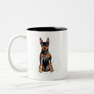 2 Couleurs Tasse Miniature Pinscher, Café Chien Min Pin