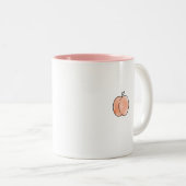 2 Couleurs Tasse minimale de fruit rose de pêche (Devant droit)