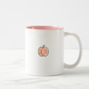 2 Couleurs Tasse minimale de fruit rose de pêche