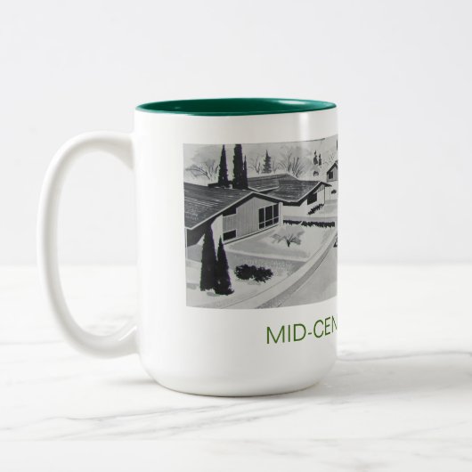 2 Couleurs Tasse moderne d'architecture de la moitié du (Gauche)